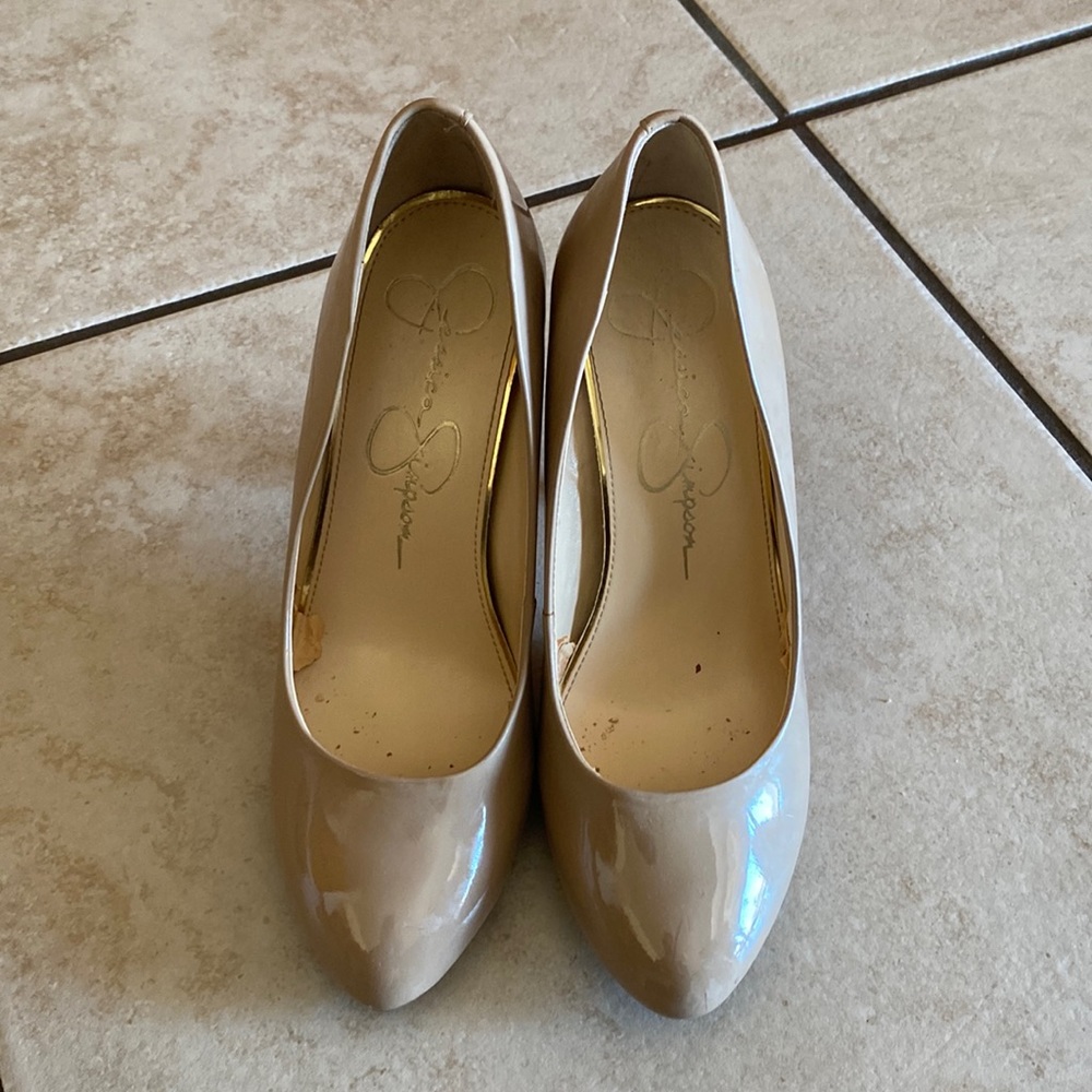 Pink-Beige Jessica Simpson High Heels